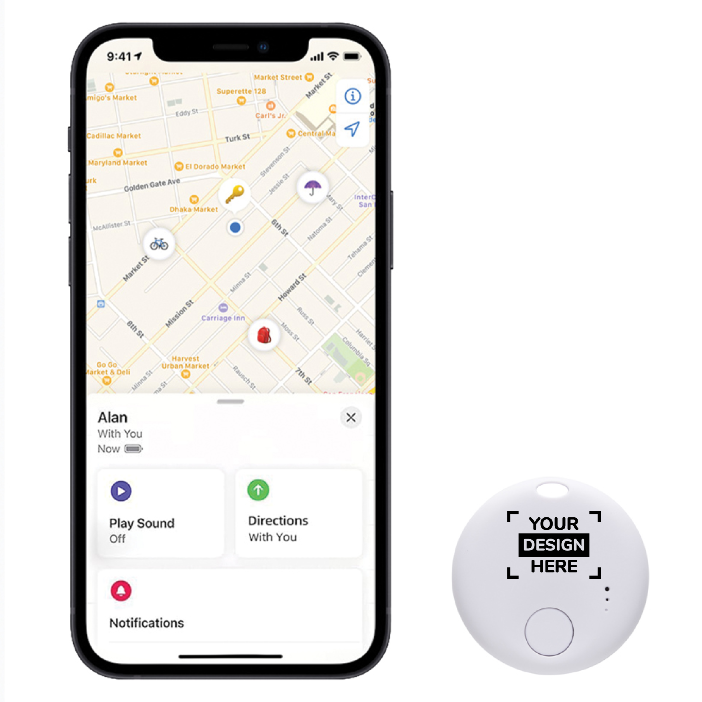 Smart tracker con logo